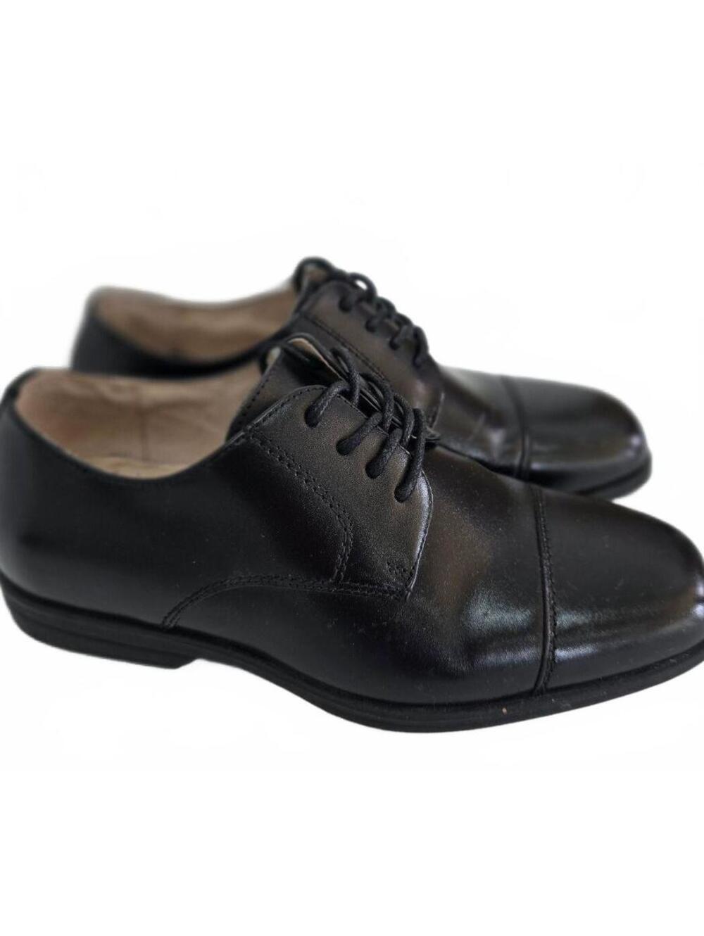 Florsheim Kids Reveal cap toe oxford shoes WORN ONCE Black Size 3.5 Lace up - Picture 3 of 10
